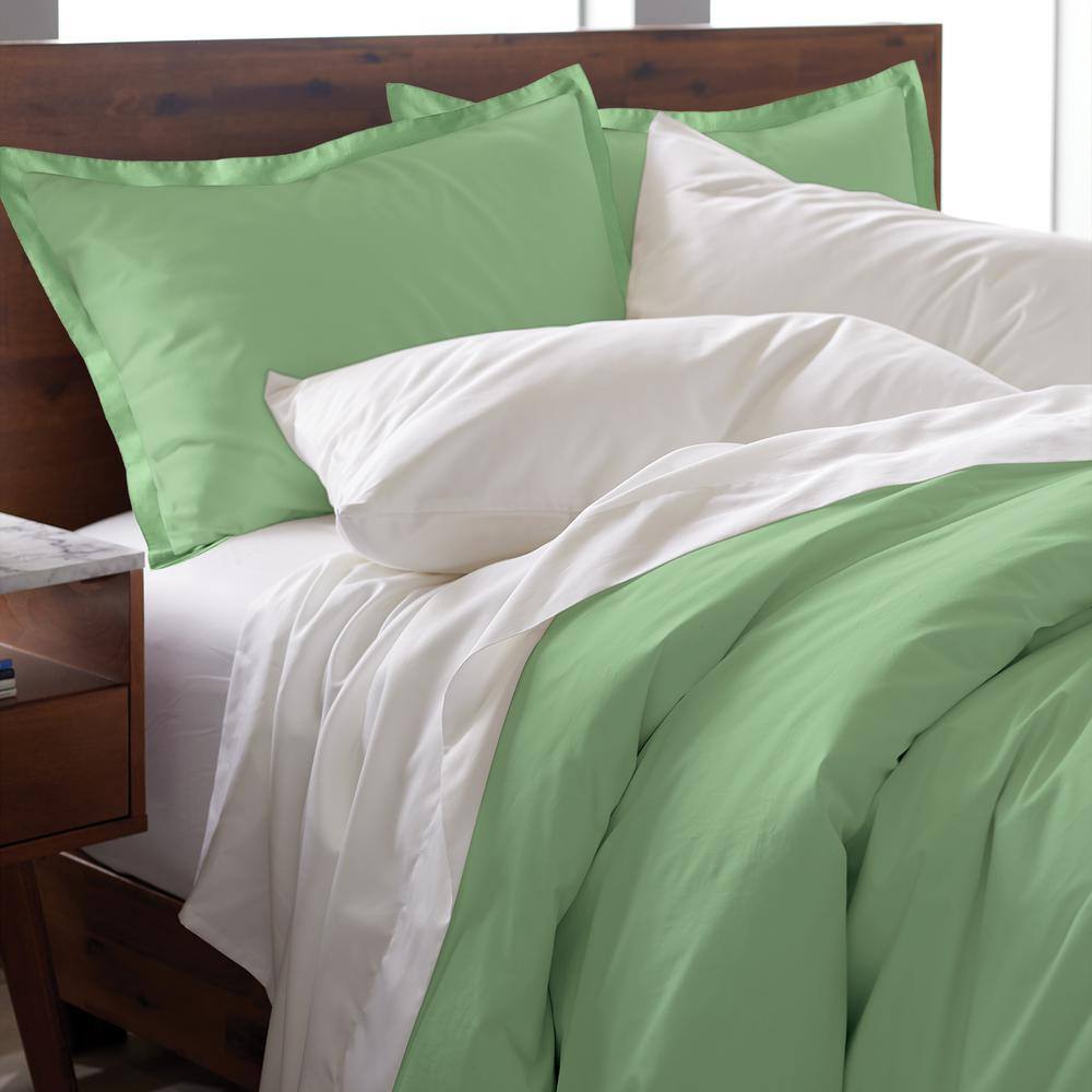 Ella Jayne Olive Cotton Sateen King/Cal King Duvet Cover Set