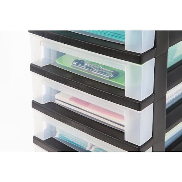 Iris Usa Plastic Organizers And Storage With Drawer, Black : Target