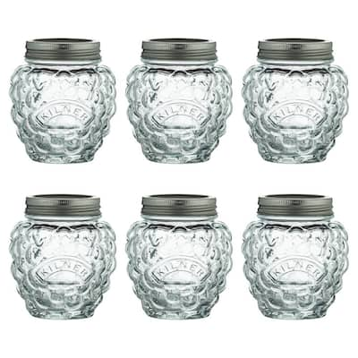 Euro Cuisine 8 Glass Jars with Lid for Euro Cuisine Yogurt Maker Model  YMX650 GY2640 - The Home Depot