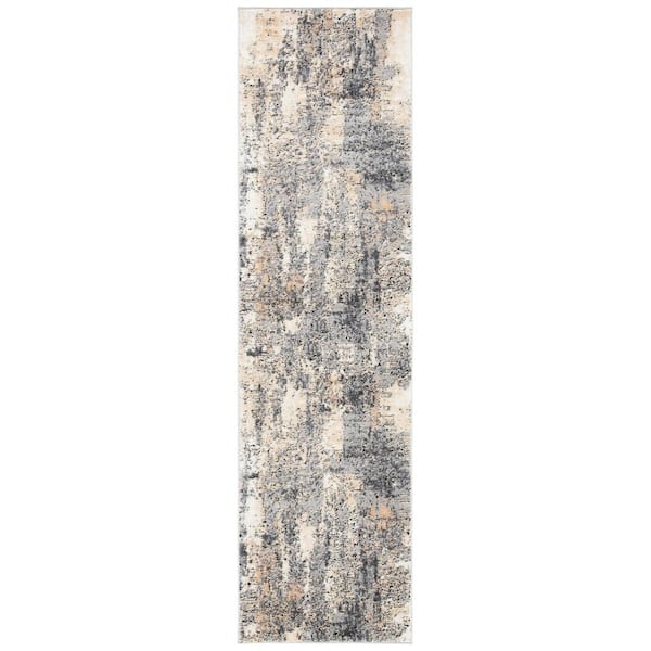 SAFAVIEH Amelia Gray/Gold 2 ft. x 6 ft. Distressed Runner Rug