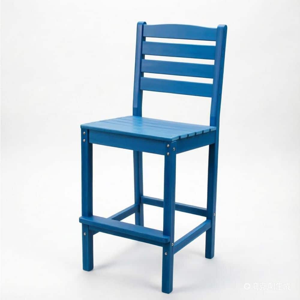 Erixa 44.9 in. H Navy Blue HDPE Plastic Patio Outdoor Armless Bar Stools (2-Pack)