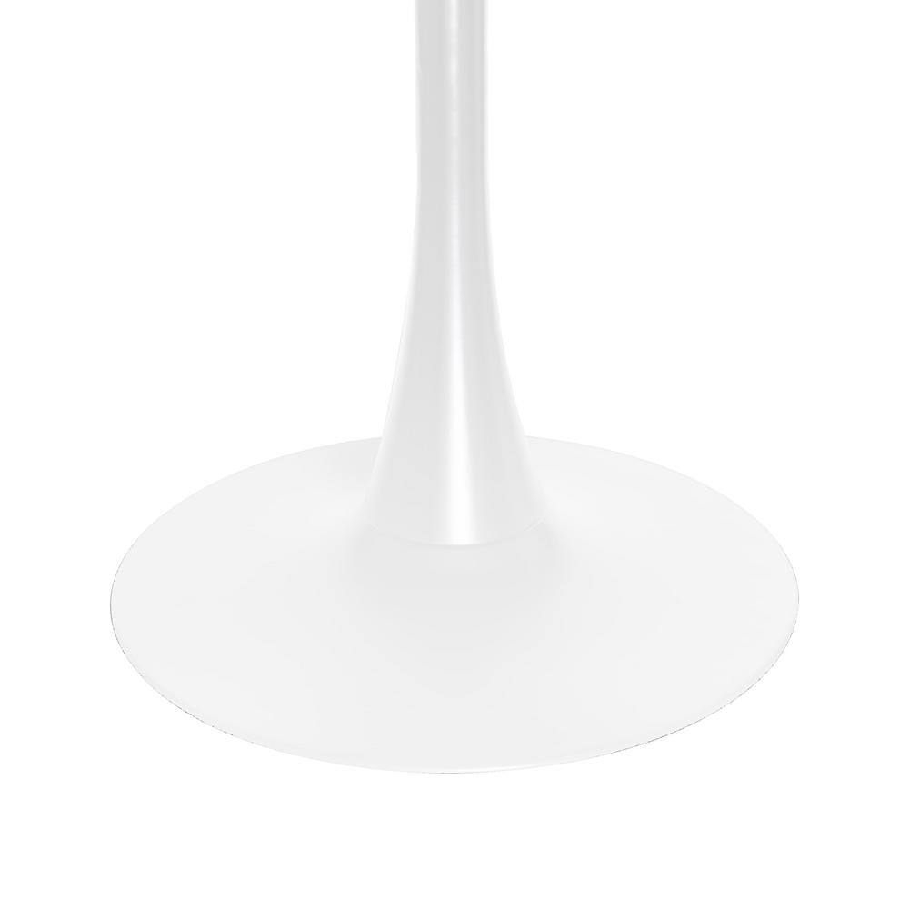 Bristol Mid-Century Modern Black and White Round Dining Table