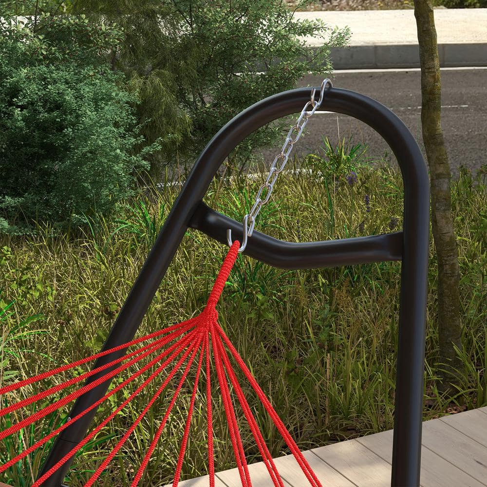 10 ft. Black Metal Arc Hammock Stand