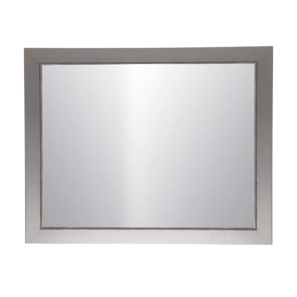 BrandtWorks Large Rectangle Aged Silver Classic Mirror (54.5 in. H x 31.5 in. W)