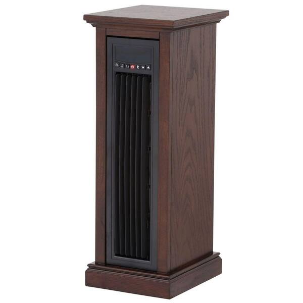 Twin Star 1500-Watt Infrared Quartz Radiant Electric Portable Heater with Remote Control - Oak