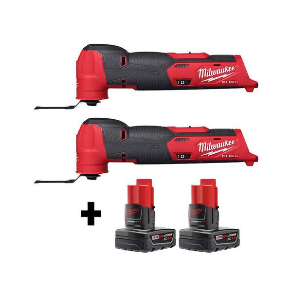 M12 FUEL 12-Volt Lithium-Ion Cordless Oscillating Multi-Tool and Crown Stapler with two 3.0 Ah Batteries M12 FUEL 12-Volt Lithium-Ion Cordless Oscillating Multi-Tool and Crown Stapler with two 3.0 Ah Batteries