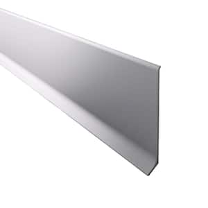 Novorodapie L Matt Silver 3-1/8 in. x 98-1/2 in. Aluminum Baseboard
