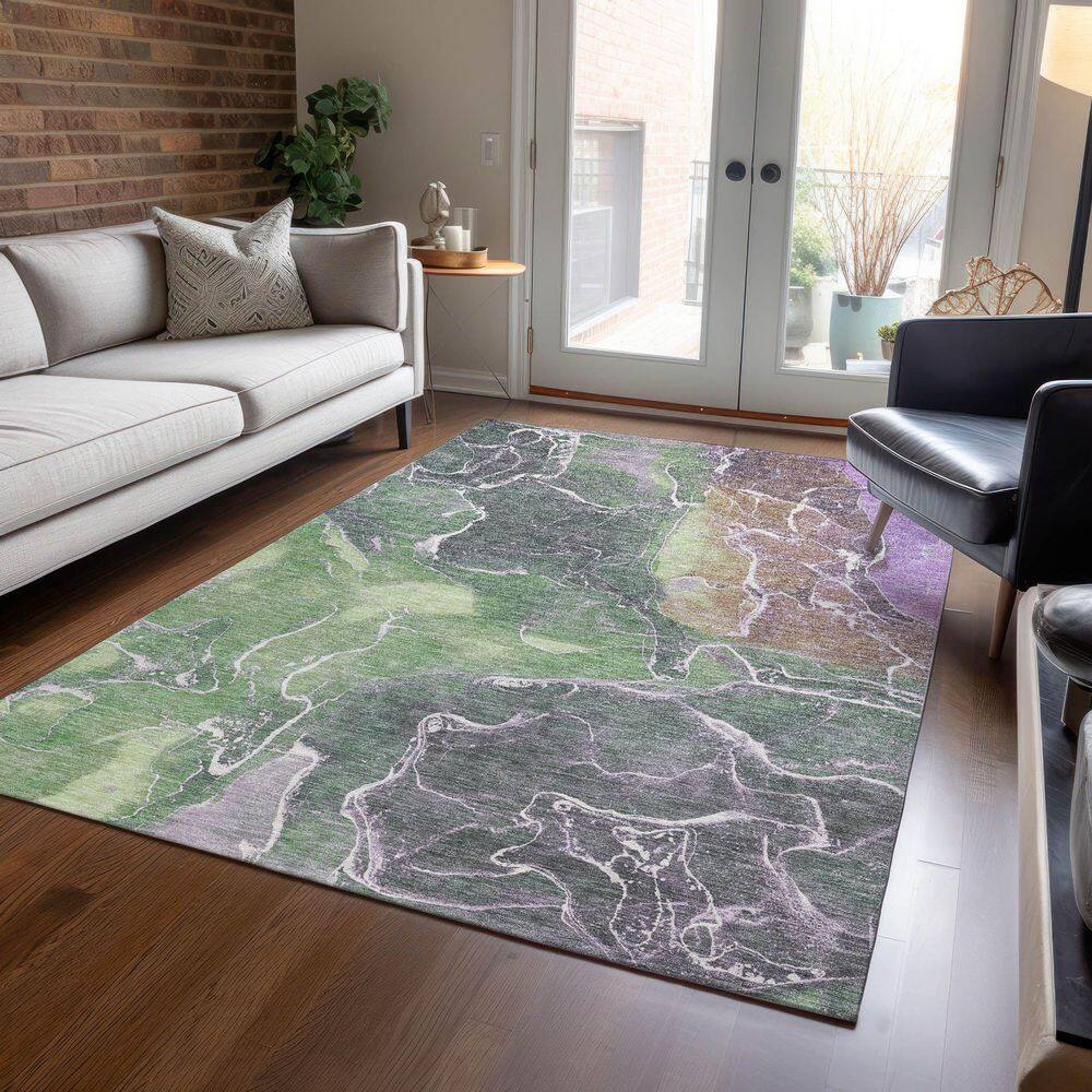 Chantille Machine Washable Indoor/Outdoor Abstract ACN1782 Green 9 ft. x 12 ft. Area Rug price history on PriceWatchPro