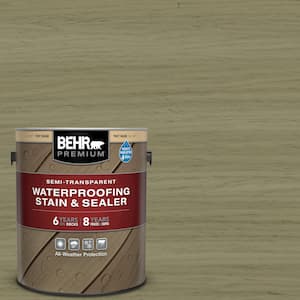 1 gal. #ST-151 Sage Semi-Transparent Waterproofing Exterior Wood Stain and Sealer