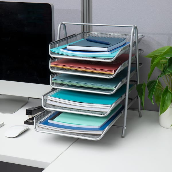 Natwind 7 Tiers Paper Organizer for Desk Desktop White File Holder Office  Desk Organizer Mail Letter Tray & Paper Sorter Document Notebooks Storage