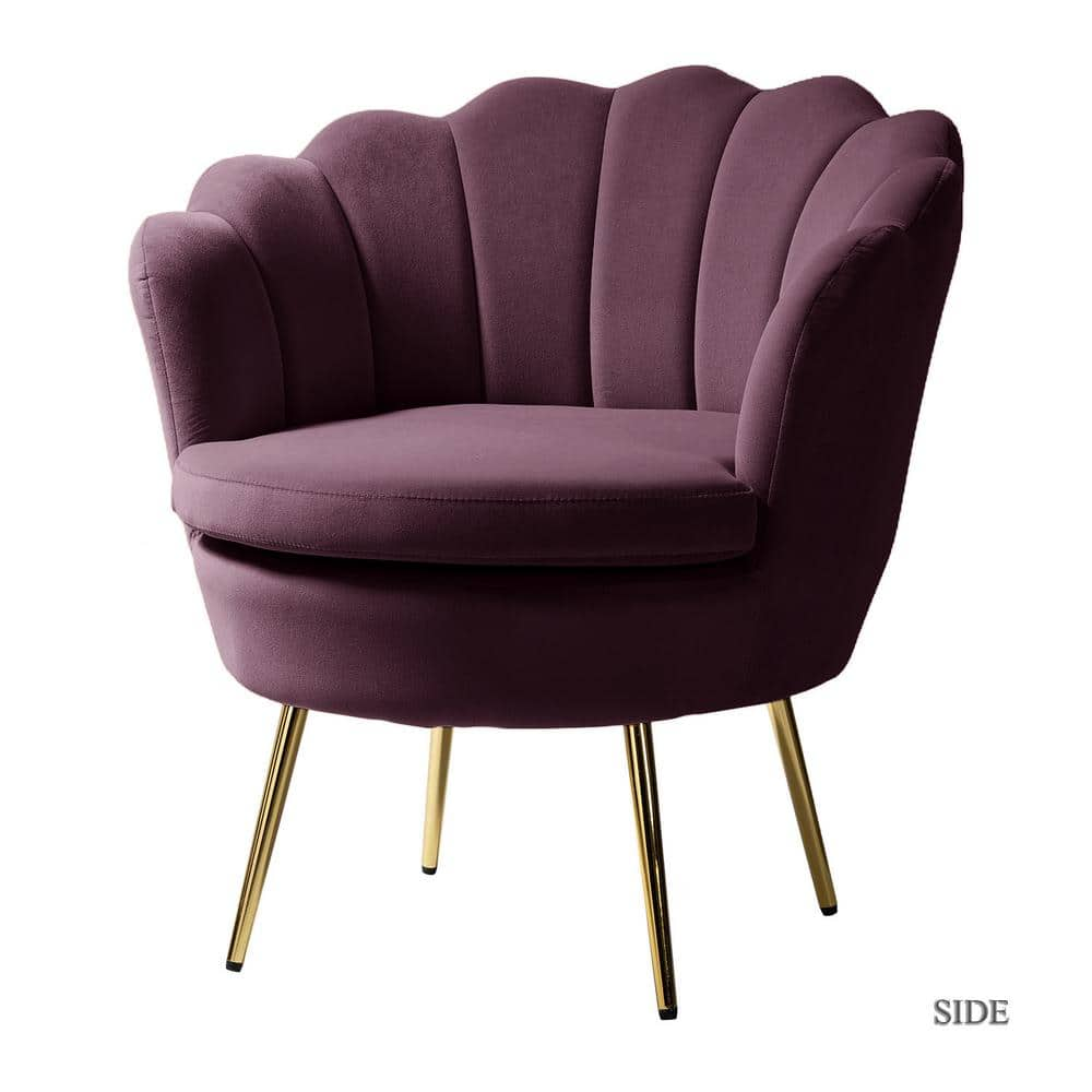 purple scallop chair