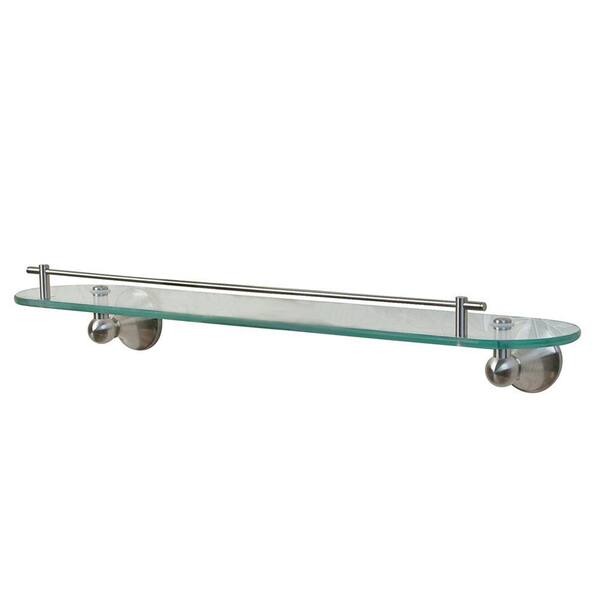 Barclay Products Kendall 23-3/4 in. W Shelf in Glass and Brushed Nickel