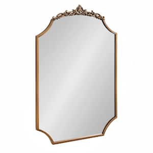 Arendahl 24 in. W x 35.87 in. H Metal Gold Scalloped Traditional Framed Decorative Wall Mirror