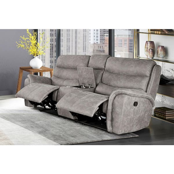 NEW CLASSIC HOME FURNISHINGS New Classic Furniture Kamari 79.5 in. Gray Polyester 2-Seater Loveseat