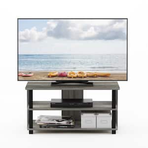 Sully 31 in. French Oak Gray and Black Wood TV Stand Fits TVs Up to 40 in. with Open Storage