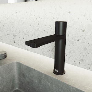 Halsey Single Handle Single-Hole Bathroom Faucet in Matte Black
