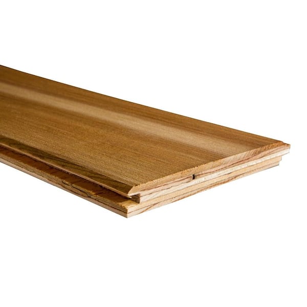 Unbranded 1 in. x 6 in. x 144 in. Clear Vertical Grain Cedar Tongue and Groove Engineered Siding