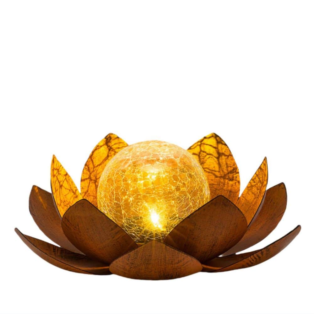Amber Crackle Globe Glass LotusGarden Decoration Imitation Rust (2 Pack) price history on PriceWatchPro