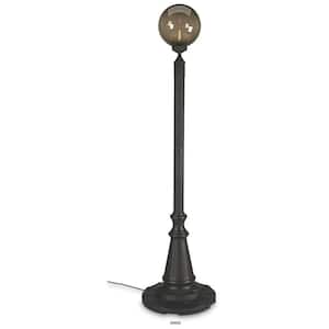 European Single Bronze Globe (26 in.) Plug-In Outdoor Black Lantern Patio