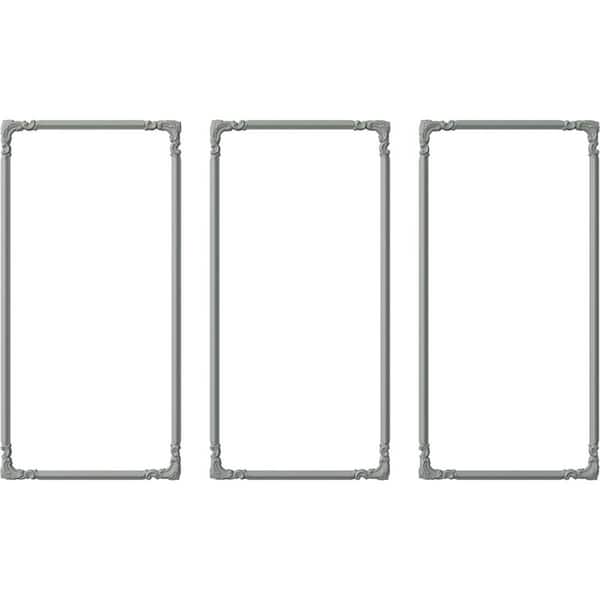 Ekena Millwork 13.35 Sq. Ft. Unfinished Polyurethane Ashford Panel Moulding Kit (Triple Panel)