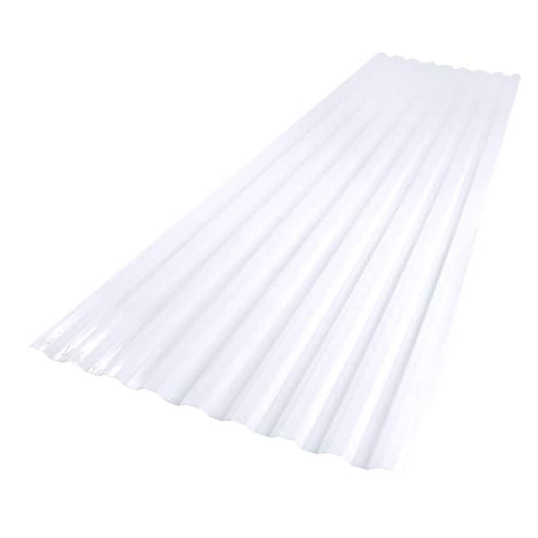 Suntuf 26 in. x 8 ft. Corrugated Polycarbonate Roof Panel in Clear