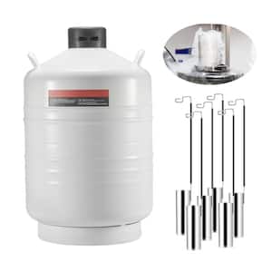 30 L Liquid Nitrogen Tank, Aluminum Alloy LN2 Dewar with 6-Canisters, Carry Bag and Straps, Cryogenic Tank for Beauty