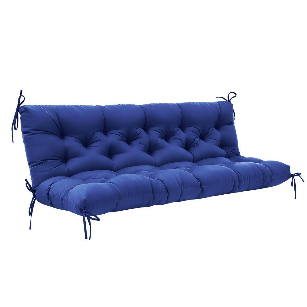 "60""Lx40""W Waterproof Bench Swing Cushion Set High Density Foam Backrest Pad,Classic Blue" price history on PriceWatchPro