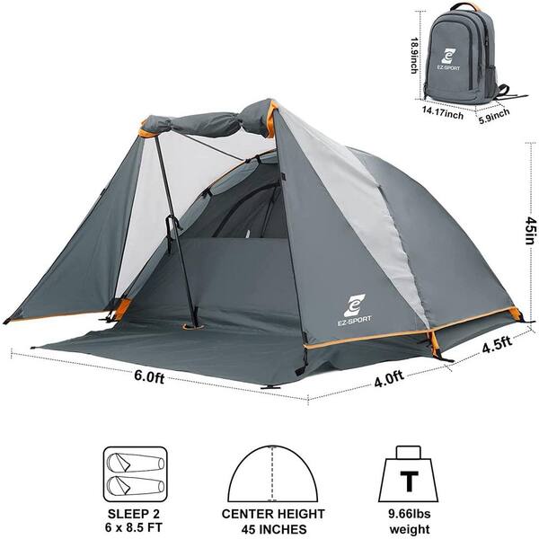 Basics x Dome Camping Tent With Rainfly 9 4-Person Feet