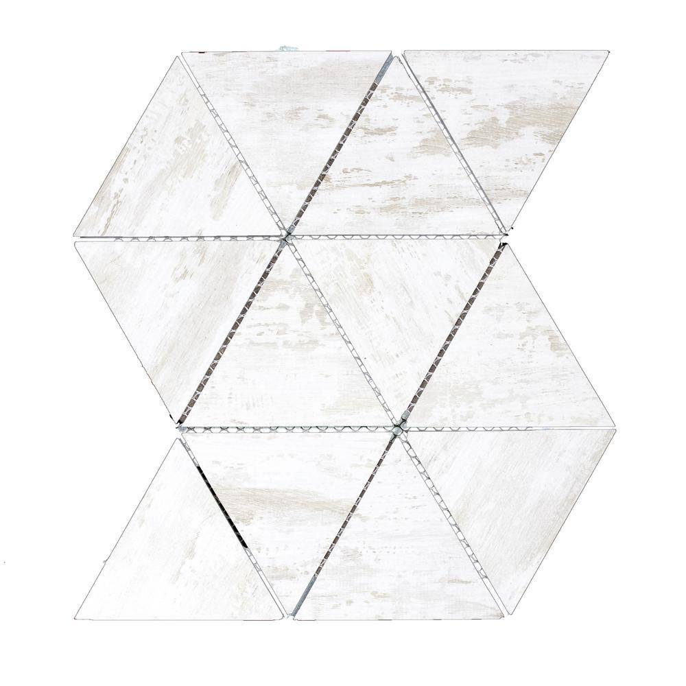 Ivory White 12 in. x 12 in. Linear Glass and Stone Mosaic Wall Tile (11 Sq. Ft./Case) price history on PriceWatchPro