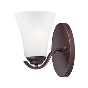 Vital 5.5 in. 1-Light Bronze Wall Sconce Vanity Light