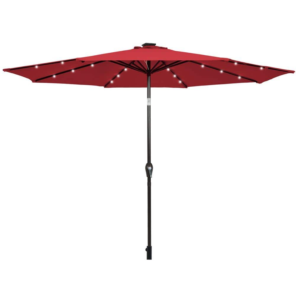 10 ft. Table Market Yard Outdoor Patio Umbrella with Solar LED Lights in Burgundy price history on PriceWatchPro