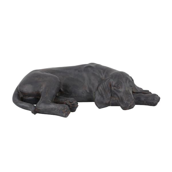 Litton Lane 6 in. Magnesium Oxide Indoor Outdoor Dog Garden Sculpture