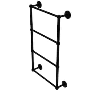 Prestige Regal 36 Inch Wall Mounted 4 Tier Ladder Towel Bar in Matte Black