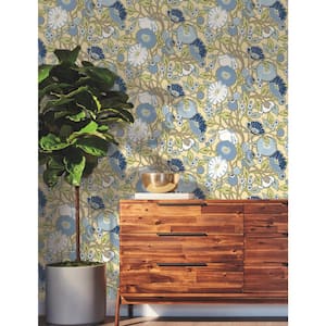 Vincent Poppies Sunflower Multi-Colored Matte Pre-pasted Paper Wallpaper 60.75 sq. ft