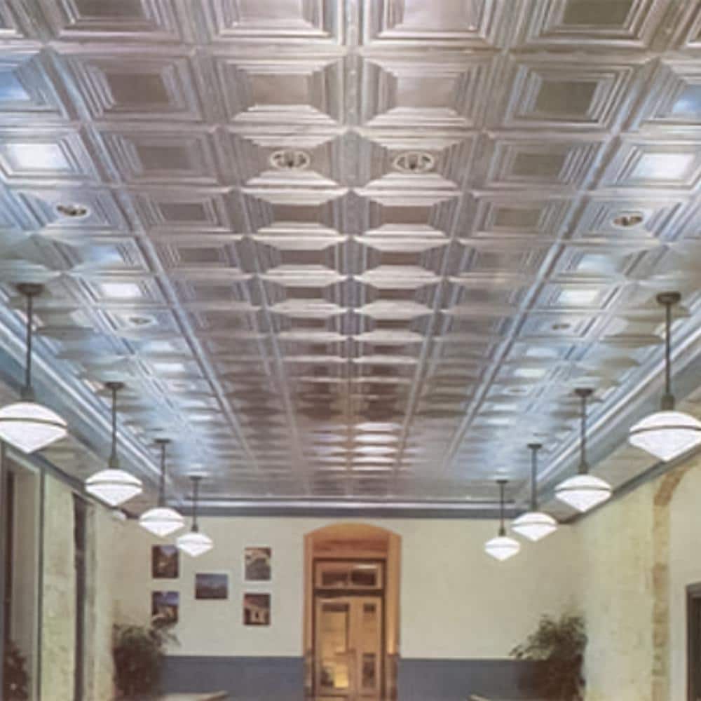 Williamsburg 2 ft. x 2 ft. Lacquered Steel Nail-up Ceiling Tile