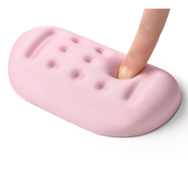 Pink Superfine Memory Foam Wrist Rest Ergonomic Mouse Pad Wrist Support for Gaming Computer Office Use