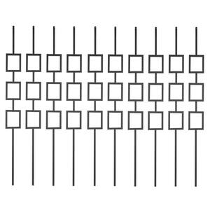 thumbnail interactive-video image 1 of 10-Pack Black Wrought Iron Balusters - 44" Hollow Steel Spindles For Stair Railings 1 of 5
