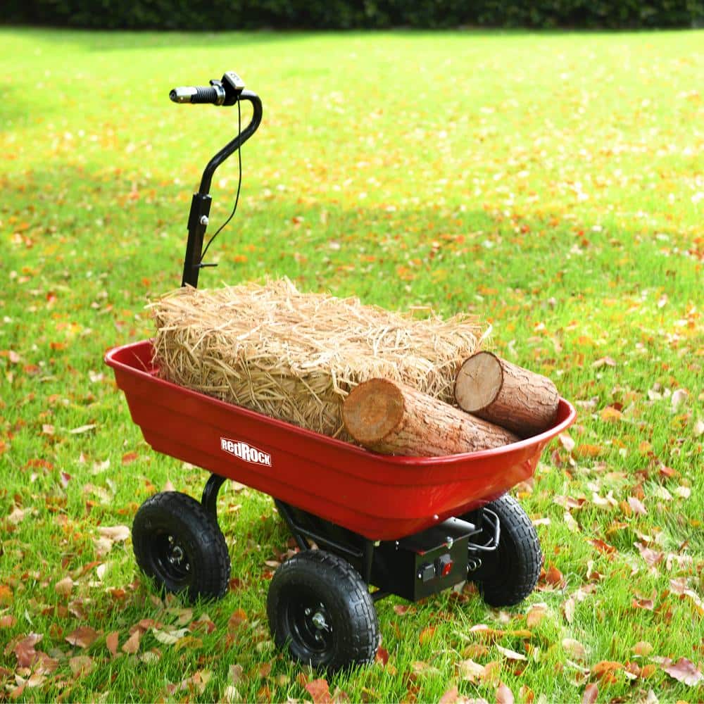 24-Volt 180-Watt Wheelbarrow Utility Cart Electric Barrel Transporter 264 lbs., Red price history on PriceWatchPro