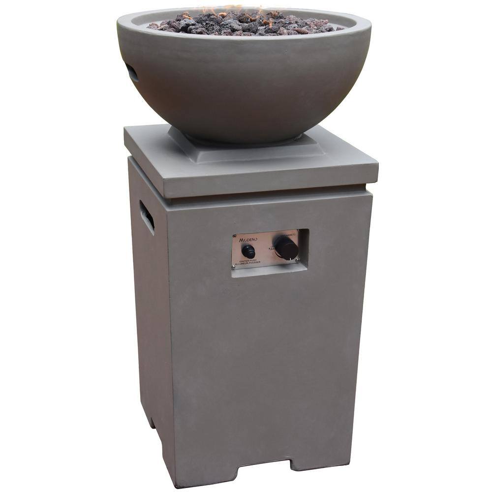 Modeno Exeter 21 in. x 38 in. Square Concrete Liquid Propane Fire Pit