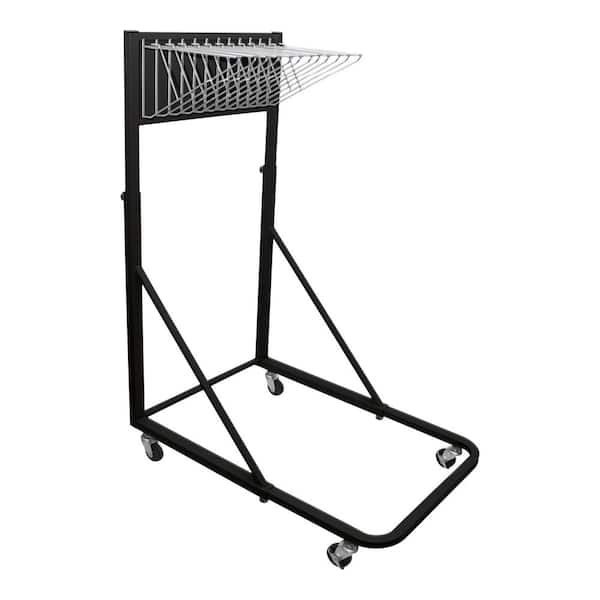 Steel Mobile Blueprint Storage Rack for Plans and Display, Black