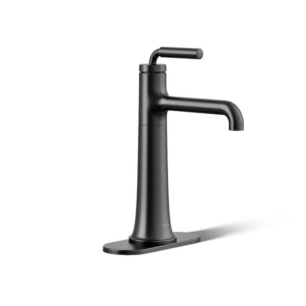 KOHLER Tone Tall Single Handle Bathroom Sink Faucet 1.0 GPM in Matte Black