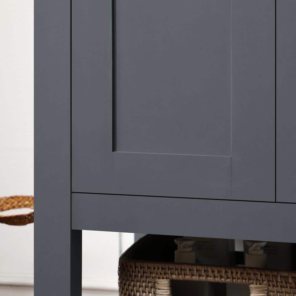 Vegas 24" Dark Charcoal Freestanding Bathroom Vanity with Sink
