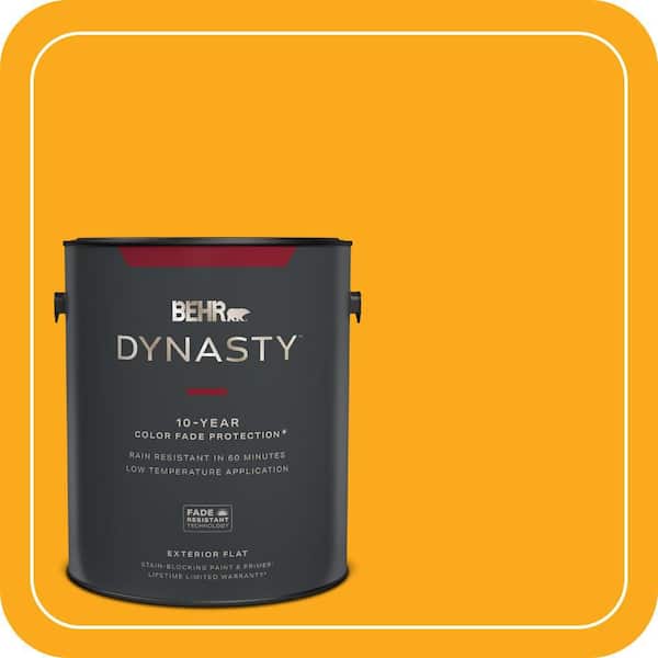 BEHR DYNASTY 1 gal. #P270-7 Sunny Side Up Flat Exterior Stain-Blocking Paint & Primer