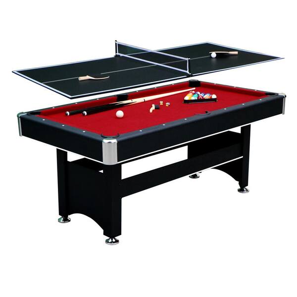 Hathaway 6 ft. Spartan Pool Table with Table Tennis Conversion Top in Black  Finish BG50310 - The Home Depot