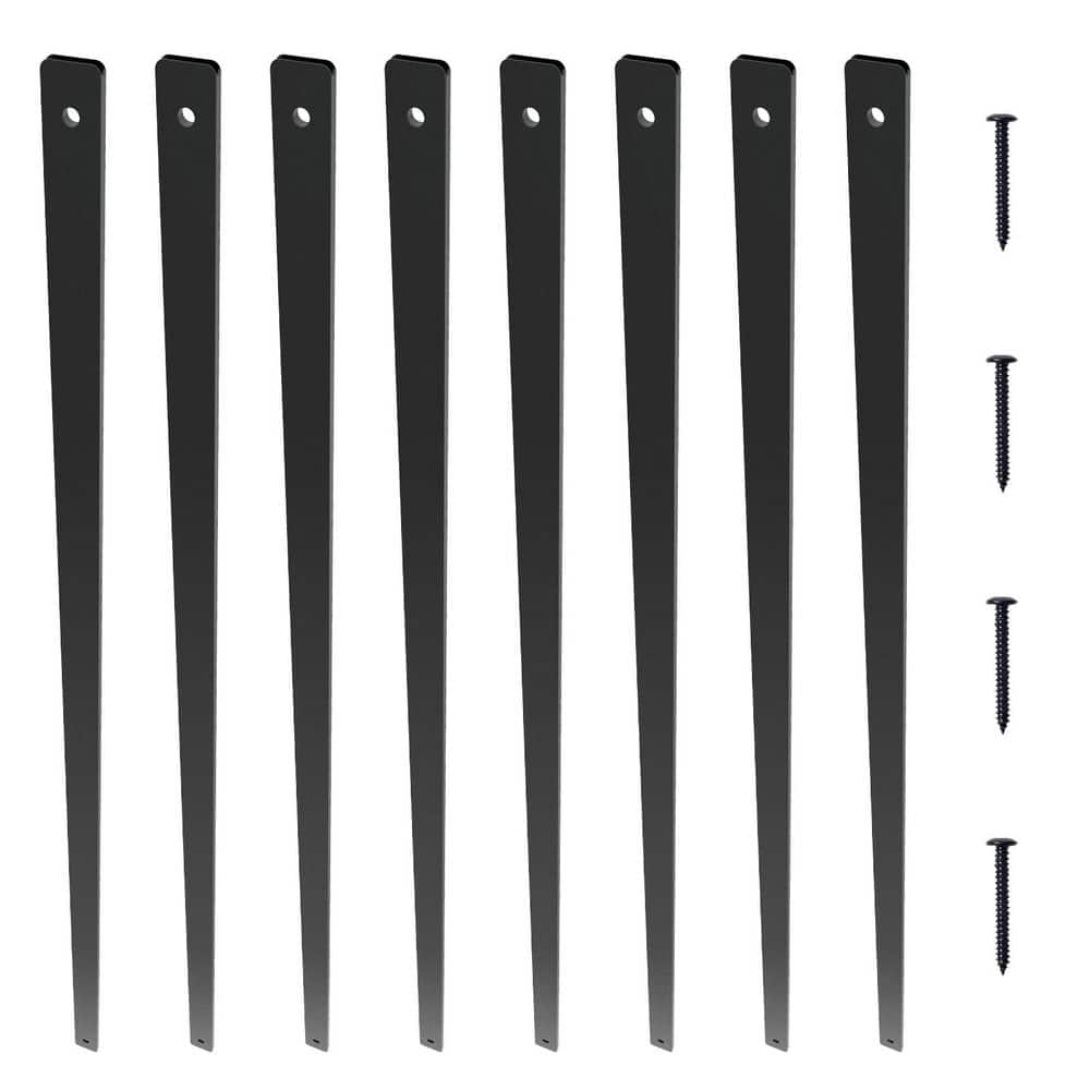 29.5 in. x 1 in. Flat Aluminum Alloy Staircase Balusters, 51-Pack Decorative Banister Spindles with Screws, Satin Black price history on PriceWatchPro