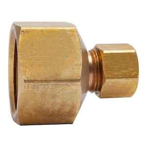 3/8 in. O.D. Comp x 3/4 in. FIP Brass Compression Adapter Fitting (5-Pack)
