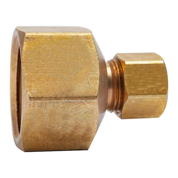 LTWFITTING 3/8 in. O.D. Comp x 3/4 in. FIP Brass Compression Adapter Fitting (5-Pack)