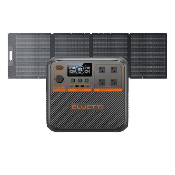 2700W Continuous/3900W Peak Output Power Station Premium 200 V2 LiFePO4 Battery Solar Generator with 200W Solar Panel