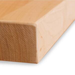 7 ft. L x 36 in. D x 1.75 in. T Finished Maple Solid Wood Butcher Block Island Countertop With Eased Edge