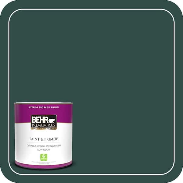 BEHR PREMIUM PLUS 1 qt. #ECC-51-3 Hidden Forest Eggshell Enamel Low Odor Interior Paint & Primer